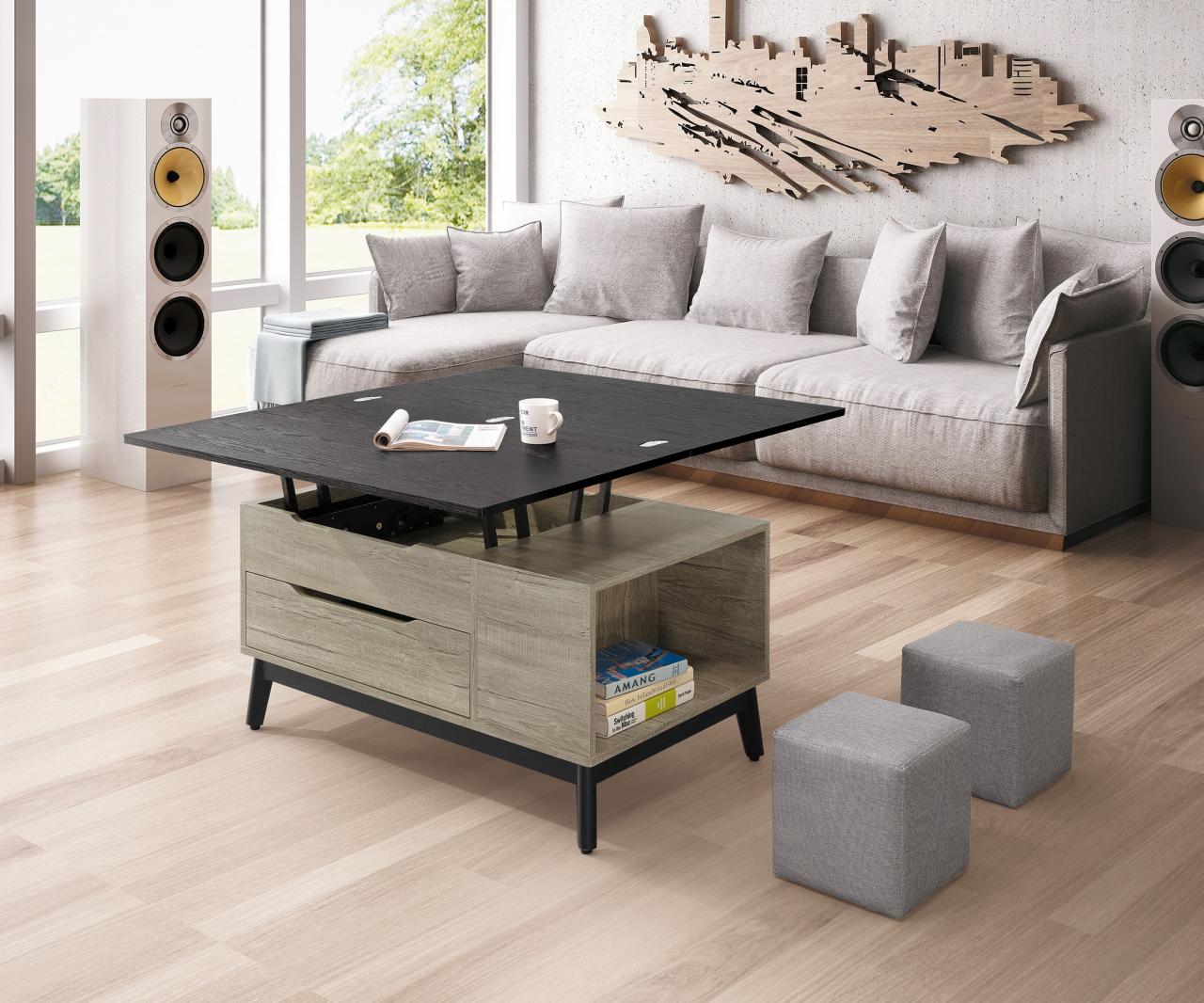 波爾多3.3尺雙升降茶几