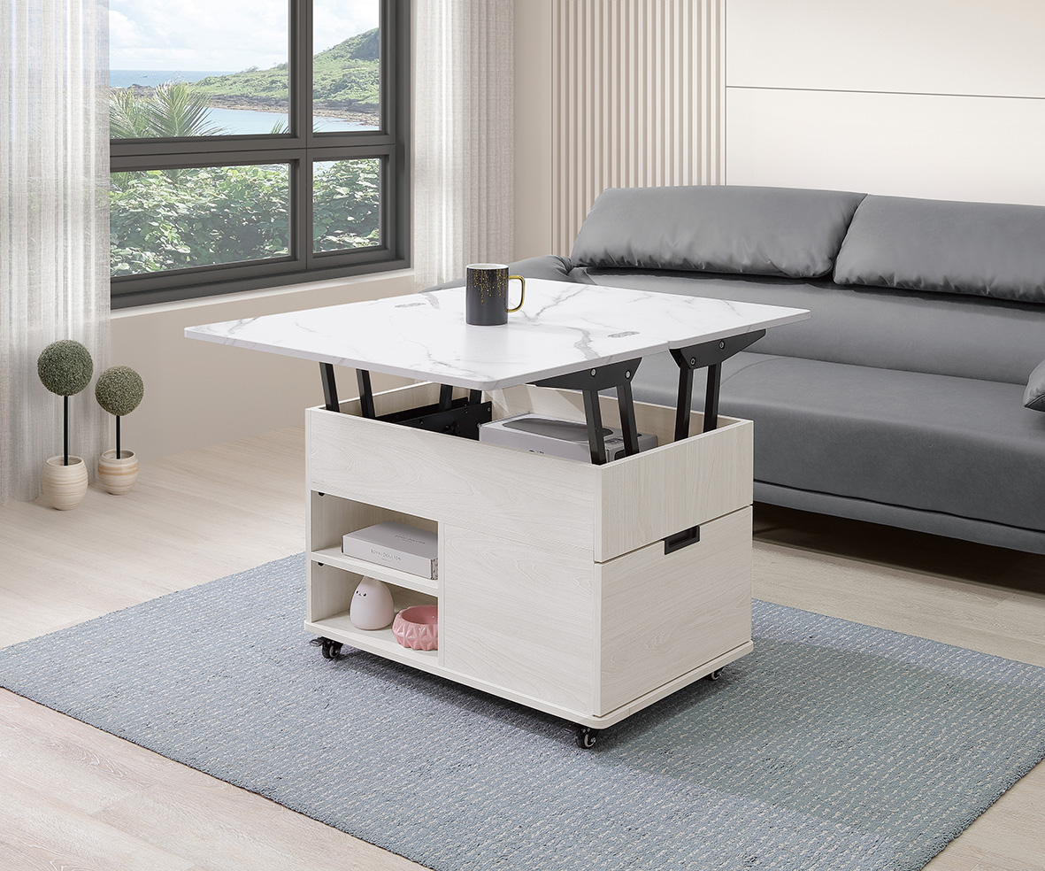 蕾娜2.7尺雙升降移動茶几