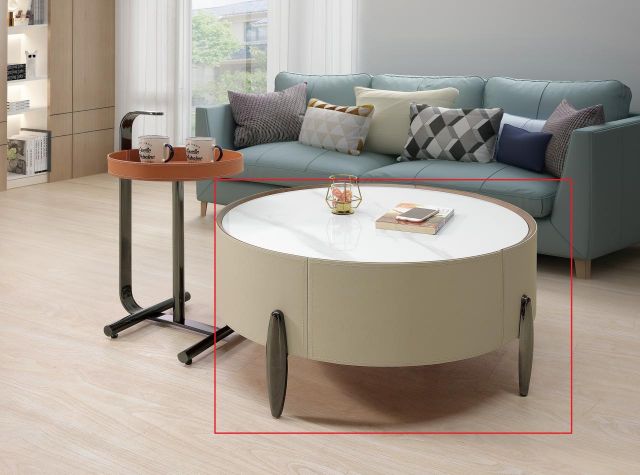 勞柏馬鞍皮岩板大茶几