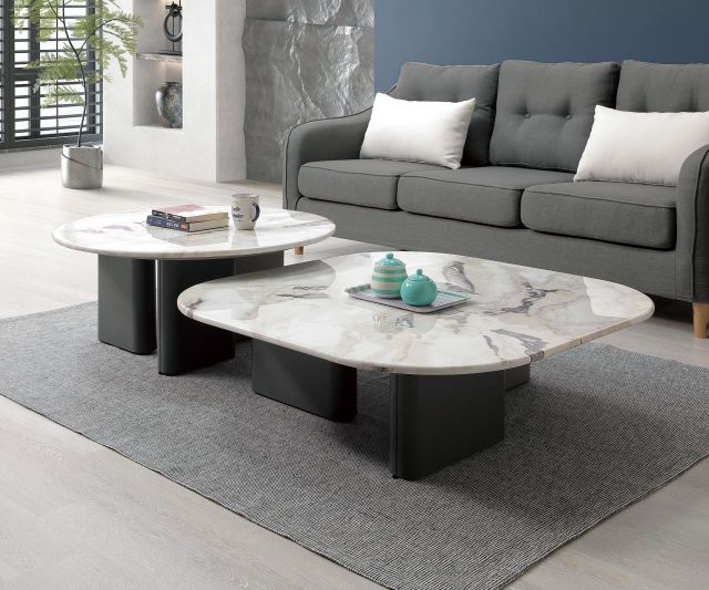 亞利斯石面茶几組(可各別單買)