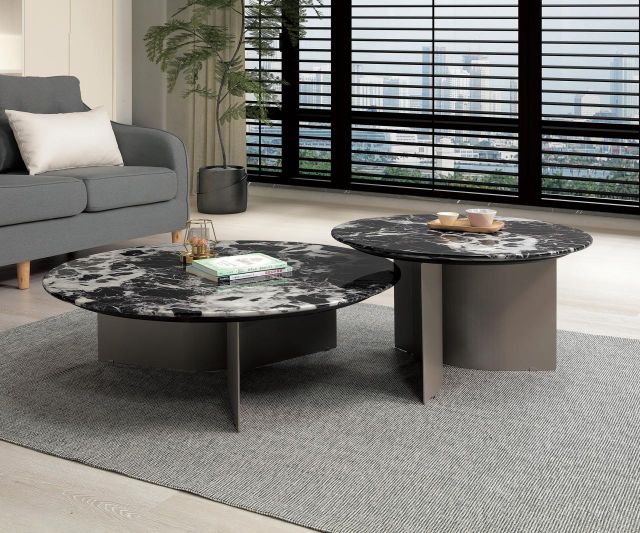 艾格石面圓茶几組(可各別單買)