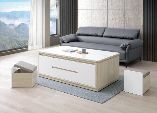 黛娜4.65 尺岩板多功能茶几